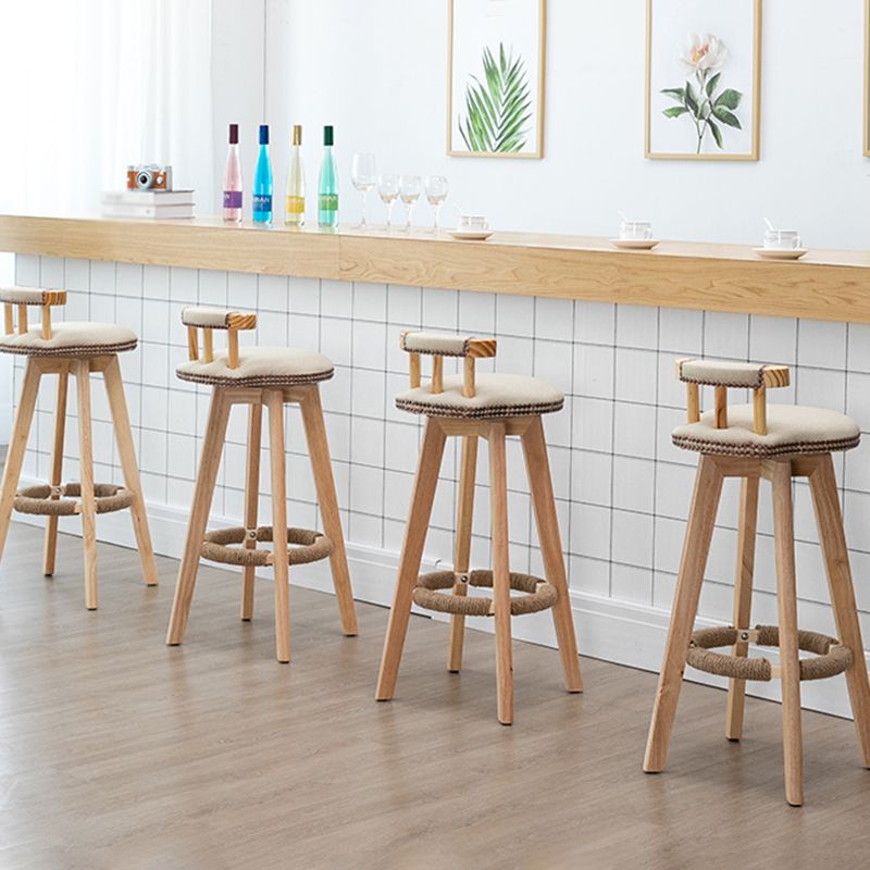Scandinavian Natural Wood Counter Stools Low Back Bar Stools with Footrest Clearhalo 'Bar Furniture' 'Bar Stools' 'bar_stools' 'furn' 'furn_bar_stools' 'furniture_bar_stools' 'Kitchen & Dining Furniture' 'kitchen&dining_furn' 'kitchen' 'kitchen_furn' Furniture' 1200x1200_407994e2-8650-4280-8275-15d6b6cd0b36