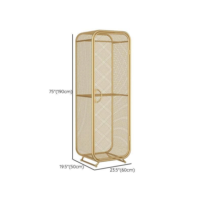 Metal Storage Cabinet Industrial Wardrobe Armoire with Garment Rod Clearhalo 'Armoires & Wardrobes' 'armoires_wardrobes' 'Bedroom Furniture' 'furn' 'furn_armoires_wardrobes' 'Furniture' 1200x1200_407a30c1-6d7e-4990-ac4b-49e5a51f5a20