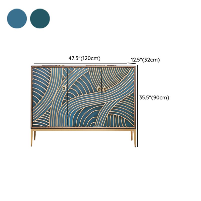 Gold Legs 35.4" High Sideboard Cabinet Glam Style Wood Buffet Table Clearhalo 'buffet_sideboard' 'Buffets & Sideboards' 'furn' 'furn_buffet_sideboard' 'Furniture' 'Kitchen & Dining Furniture' 1200x1200_407c002b-f9ef-4515-8d95-04f644319592