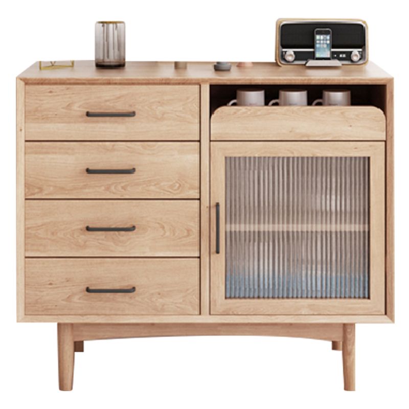 Wooden Sideboard Contemporary Home Side Board with Drawers and Cabinets Clearhalo 'buffet_sideboard' 'Buffets & Sideboards' 'furn' 'furn_buffet_sideboard' 'Furniture' 'Kitchen & Dining Furniture' 1200x1200_407c0843-79b5-44cd-974e-add0555580d5