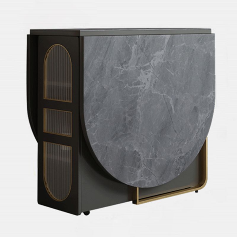 59-inch Oval Shape Casual Dining Table Two-Color Extendable Table with Sintered Stone Clearhalo ' dining_table' 'Dining Tables & Seating' 'Dining Tables' 'furn' 'furn_dining_table' 'Furniture' 'furniture_dining_table' 'Kitchen & Dining Furniture' 'kitchen&dining_furn' 'kitchen' 'kitchen_dining_table' 1200x1200_407c5e25-028a-4602-b7c4-31db47cdd882