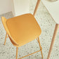 Modern Backrest Armless Counter Stool Iron Bar Stool with Plastic Cushion