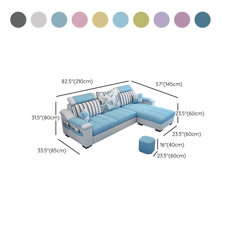 Divano da soggiorno Nordic con tessuto in tessuto