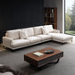 Ivory 4-seat Square Arm Sectional Scandinavian Fabric Sofa & Chaise Clearhalo 'furn' 'furn_sectionals' 'Furniture' 'Living Room Furniture' 'Sectionals' 1200x1200_407fdc8f-e492-442b-ae48-e1fdc5c6cb43