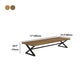 Pine Wood Rectangular Office Desk Industrial Desk with Trestle