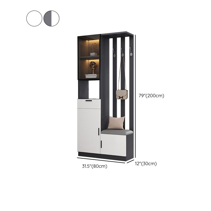 Contemporary Style Wooden 3-door Accent Cabinet with Drawer and Shelf
