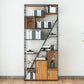 Metal and Wooden Shelf Bookcase with Doors Modern Bookshelf for Office Clearhalo 'Bookcases' 'furn' 'furn_bookcases' 'Furniture' 'furniture_bookcases' 'Office Furniture' 1200x1200_4085518e-84b5-4aa5-afe6-ab11747fd9dc