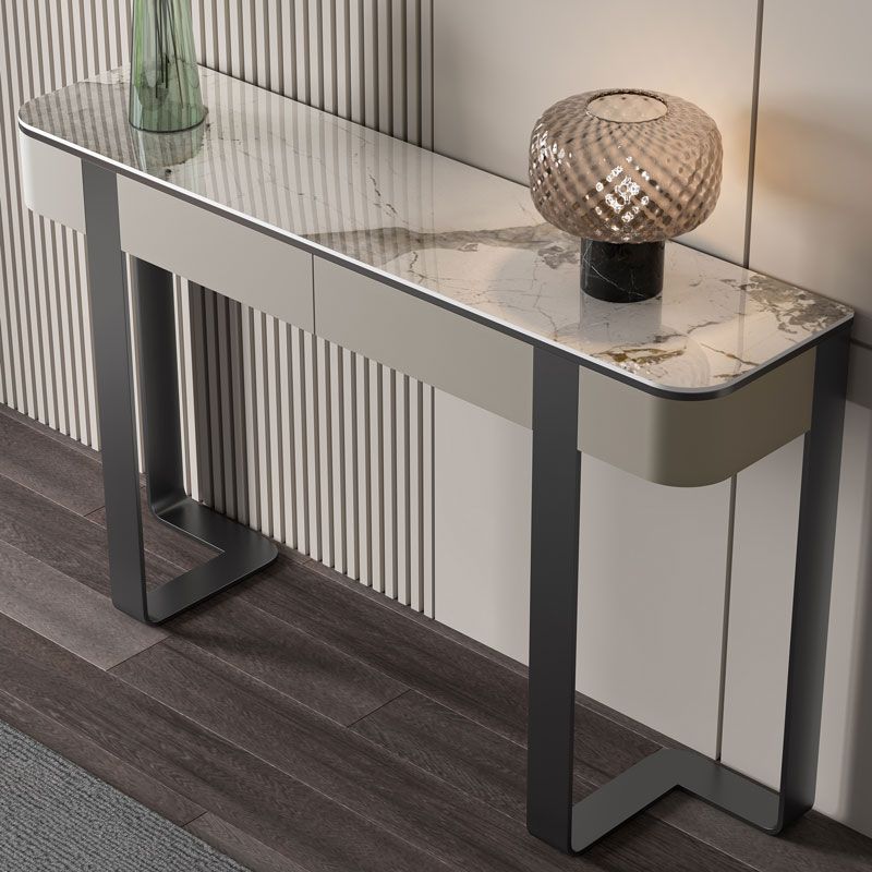 Glam Console Accent Table Antique Finish Console Sofa Table with Drawer