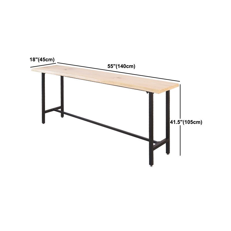 Recangle industriel Table de table en bois massif en bois massif 1/5/9