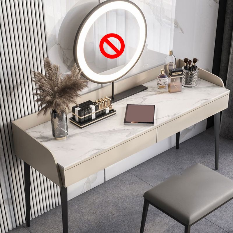 2-Drawer Make-up Vanity Contemporary Makeup Vanity Desk Table Clearhalo 'Bedroom Furniture' 'furn' 'furn_makeup_vanities' 'Furniture' 'Makeup Vanities' 'makeup_vanities' 1200x1200_40878675-c60f-4043-bc13-77867c89628d