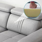 Silve Faux Leder hoher Rückenkissen Top Armsofa/Schnitt mit fleckresistent