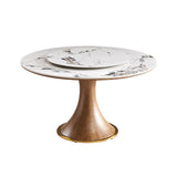 Set moderno rotondo rotondo rotondo 1/4/5/7 pezzi Sinterid Stone Top Wooden Rounden Set