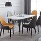 Mesa de comedor rectangular Mid-Century Mesa de comedor de piedra con 4 patas