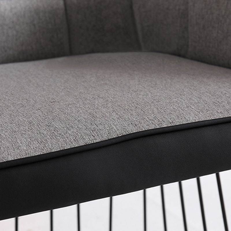 Industriële metalen basis eetkamerstoel gestoffeerde eetkamerstoel