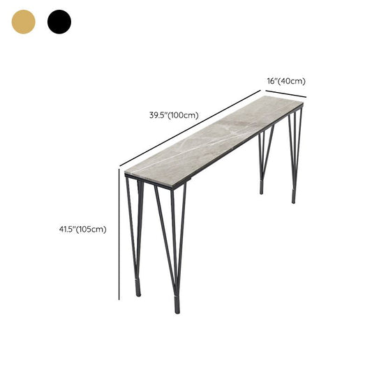 41.3-inch Marble Top Table Modern Style Bistro Pub Table with Four Legs Clearhalo 'Bar Furniture' 'Bar Tables' 'bar_tables' 'furn' 'furn_bar_tables' 'Furniture' 'Kitchen & Dining Furniture' 1200x1200_408a9525-3450-4b85-a2b7-cc3e90c4efb5