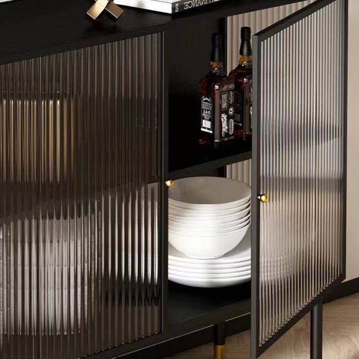 36-Zoll-Höhen-Metall-Buffet-Serverglas Zwei Türen Dining Server