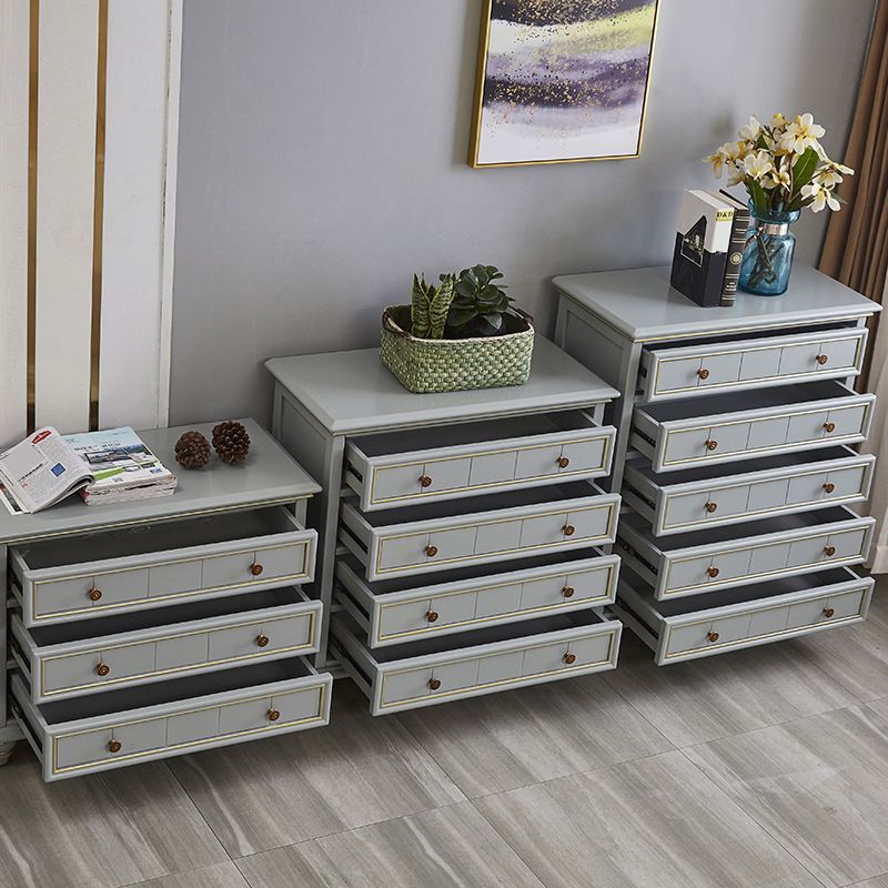 15.6 インチ W トラディショナル ドレッサー 無垢材収納チェスト 3/4/5 引き出し付き