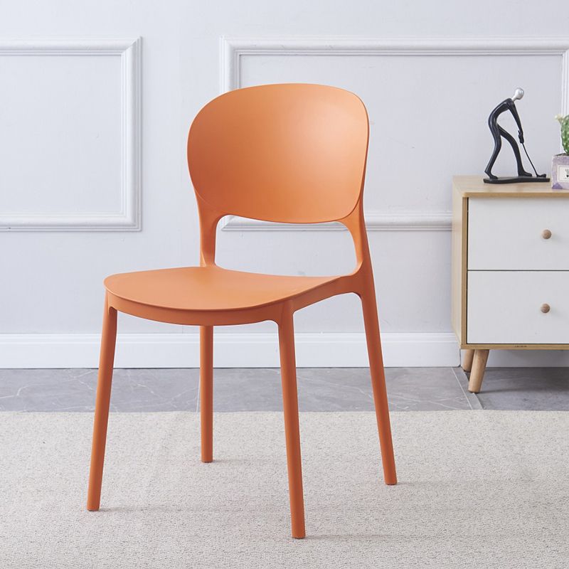 Scandinavian Restaurant Stacking Side Chair Matte Finish Plastic Dining Chair Clearhalo 'Dining Chairs' 'Dining Tables & Seating' 'dining_chair' 'furn' 'furn_dining_chair' 'Furniture' 'Kitchen & Dining Furniture' 1200x1200_408acfb0-2521-477d-bafc-d3bc96a34ab0
