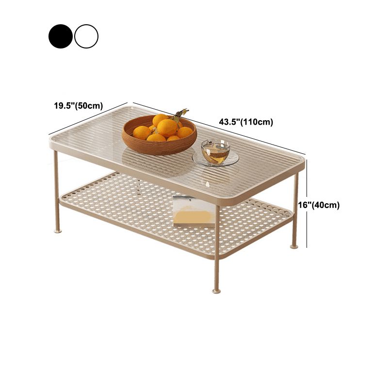 Tavolino da caffè in vetro rettangolare tavolino moderno incluso tavolo da cocktail