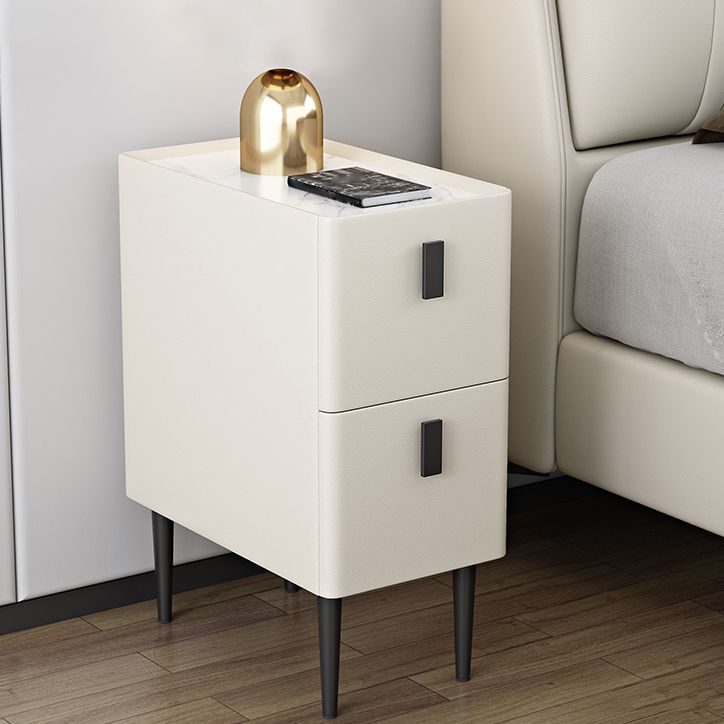 Steen top 2-lading nachtkastje 21,65-inch lange glamournachttafel