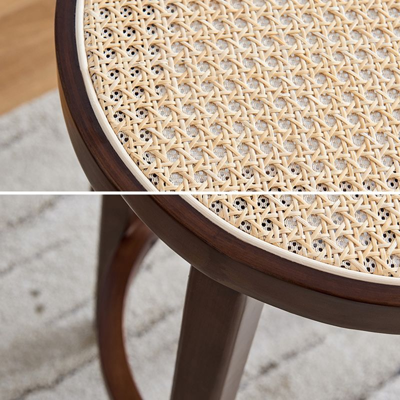 Modern Style Counter Stool Rubberwood Wood Armless Barstool with Footrest Clearhalo 'Bar Furniture' 'Bar Stools' 'bar_stools' 'furn' 'furn_bar_stools' 'Furniture' 'Kitchen & Dining Furniture' 1200x1200_408d9445-444a-4a10-b330-93256a0b50e0