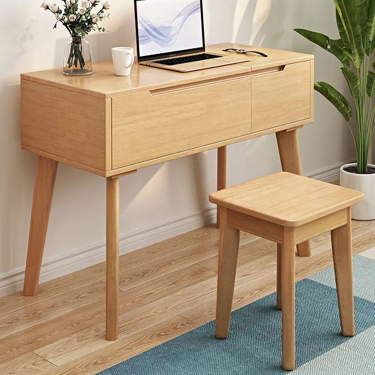 Specchio trucco in legno in legno vanità camera da letto tostata