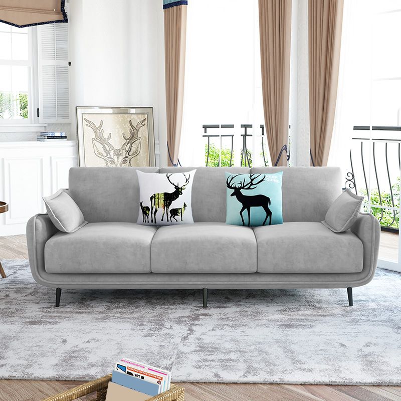 Pure Color Sofa Flared Arm Slipcovered Sofa for Room and Home Clearhalo 'furn' 'furn_sofas' 'Furniture' 'furniture_sofas' 'kitchen' 'kitchen_sofas' 'Living Room Furniture' 'Sofa' 'sofas' 1200x1200_408ded5f-4e7c-4296-a3ea-8a4b531130c9