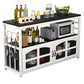 Black and White Kitchen Cart Metal and Wood Kitchen Island with Storage Cabinets Clearhalo 'furn' 'furn_kitchen_islands_carts' 'Furniture' 'Kitchen & Dining Furniture' 'Kitchen Islands & Carts' 'kitchen_islands_carts' 1200x1200_408f4f57-74c6-4e3f-a9ca-eb0e6520df23