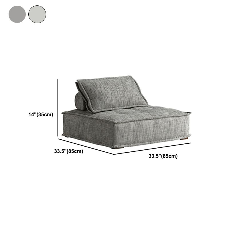 Almohadas contemporáneas asientos estacionarios estándar de lino sin brazo