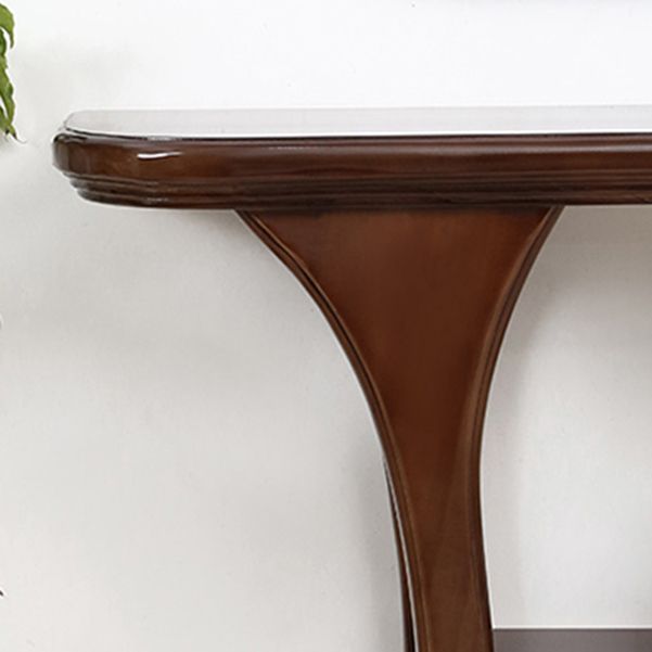 33.46" Tall Half Moon Accent Table Solid Wood Console Table for Hall Clearhalo 'Console Tables' 'console_tables' 'Entry & Mudroom Furniture' 'furn' 'furn_console_tables' 'Furniture' 1200x1200_4092dc26-a146-4f05-a9a7-c96e13077a99