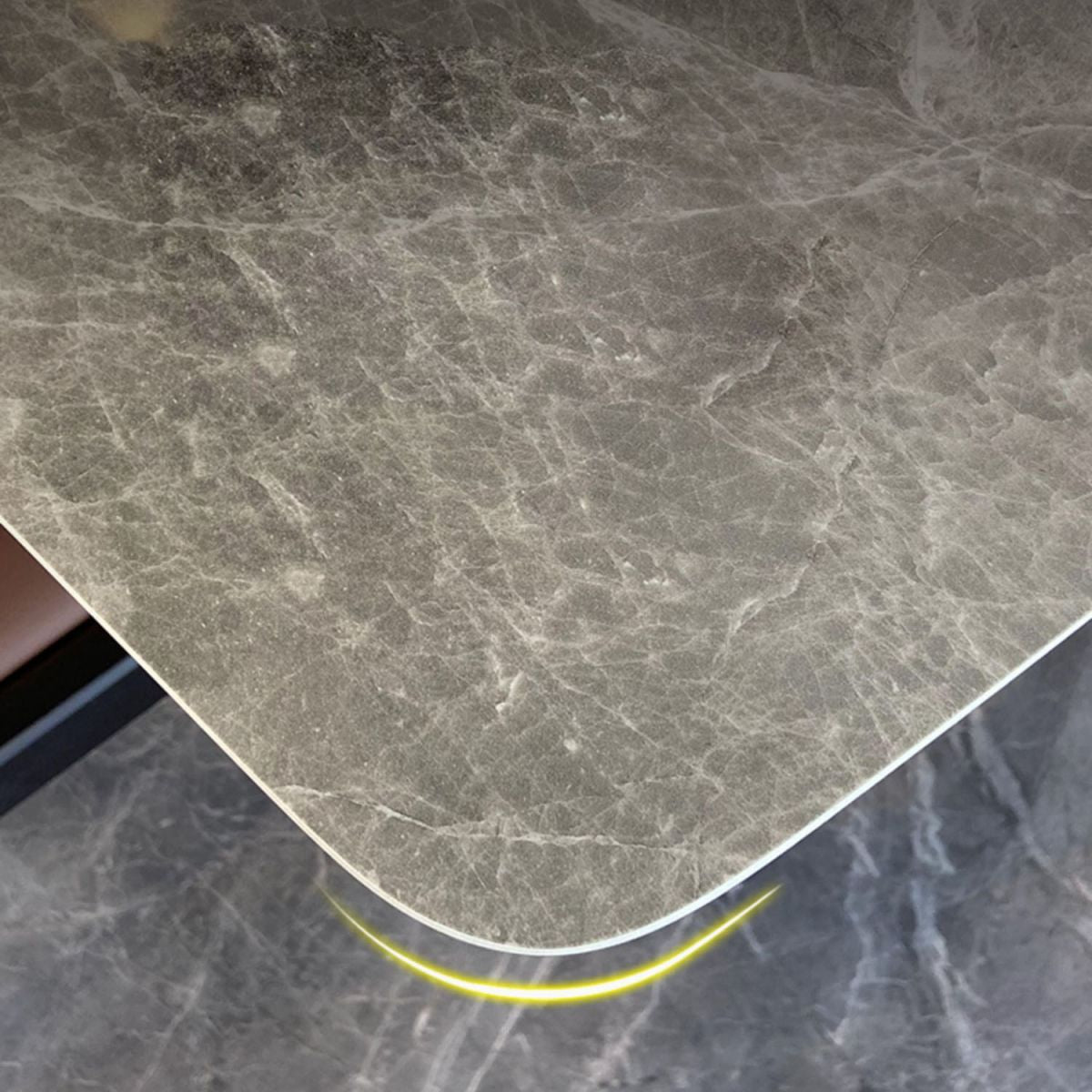 4 Legs Dining Table Rectangle Sintered Stone Table for Kitchen