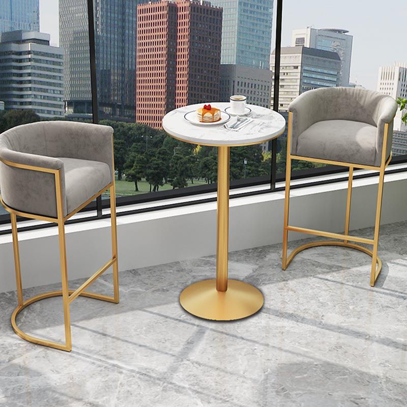 Artificial Marble Bar Table 42-inch Height Metal Base Bistro Table for Living Room Clearhalo 'Bar Furniture' 'Bar Tables' 'bar_tables' 'furn' 'furn_bar_tables' 'Furniture' 'furniture_bar_tables' 'Kitchen & Dining Furniture' 1200x1200_40932341-e14c-4ed0-b6f1-9fdc149f87da