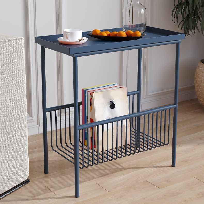 Mid-Century 21.7" Tall 4 Legs End Table Rectangular Side Table Clearhalo 'Coffee & Accent Tables' 'End & Side Tables' 'end_side_tables' 'furn' 'furn_end_side_tables' 'Furniture' 'Living Room Furniture' 1200x1200_4094376d-be5f-480b-8da0-a465e141d7f0