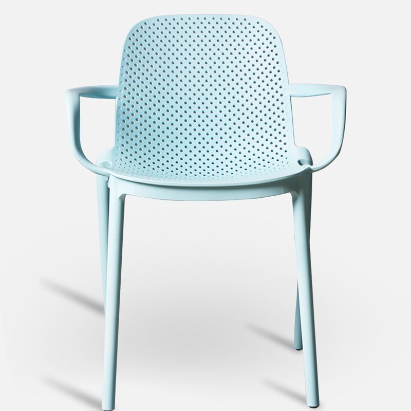 Moderne stapelbare stoel Dineren Open achterstoel met plastic benen voor keuken