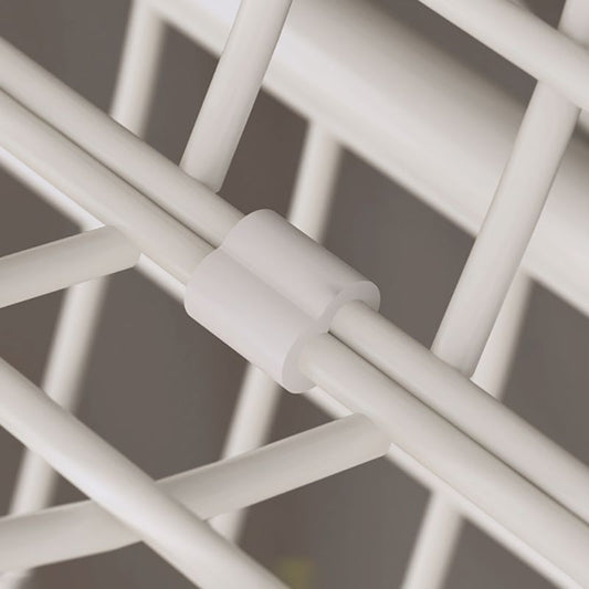 Bibliothèque standard à l'arrière ouvert en métal blanc bibliothèque contemporaine