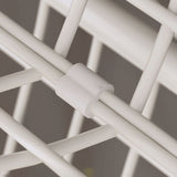 Bibliothèque standard à l'arrière ouvert en métal blanc bibliothèque contemporaine