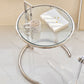 Lift-top Coffee Table Glass with Round Top and Stainless Steel Base Clearhalo 'Coffee & Accent Tables' 'Coffee Tables' 'coffee_tables' 'furn' 'furn_coffee_tables' 'Furniture' 'Living Room Furniture' 1200x1200_40962938-b27a-4c04-ae80-d12af4f6bf37