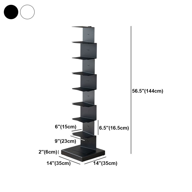 Modern Style Steel Bookshelf Vertical Closed Back Shelf Bookcase for Home Clearhalo 'Bookcases' 'furn' 'furn_bookcases' 'Furniture' 'furniture_bookcases' 'kitchen' 'kitchen_bookcases' 'Living Room Furniture' 'Office Furniture' 1200x1200_409757d5-8303-4541-a71e-cac861878ecd