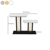 Rectangle Shape Contemporary Console Table Stone Sofa Table in White
