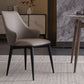Industrial Style Arm Chair Metal Solid Back Dining Room Chair for Dining Room