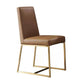 Leather Matte Finish Dining Chair Contemporary Home Solid Back Side Chair