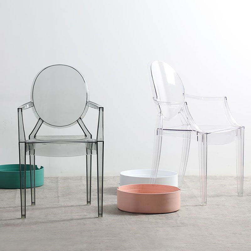 Nordic Design Arm Open Back Stacking Dining Chairs Plastic Side Chair Clearhalo ' kitchen&dining_furn' 'Dining Chairs' 'Dining Tables & Seating' 'dining_chair' 'furn' 'furn_dining_chair' 'Furniture' 'furniture_dining_chair' 'Kitchen & Dining Furniture' 'kitchen' 1200x1200_409b6723-a1b4-4e09-917d-85f2f0f313d4