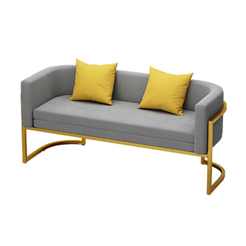 Modern Tuxedo Arm Sofa 29.53" H Faux Leather Seating with Pillows