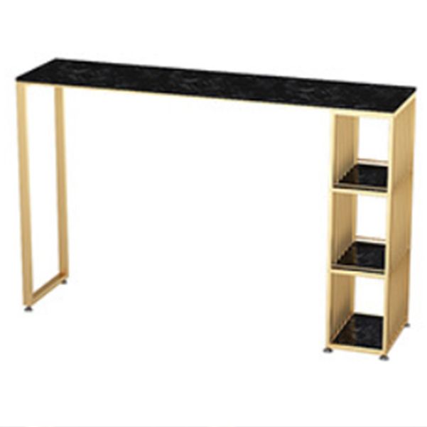 Glam Style Bar Table Artificial Marble Top Pub Table with Cabinet for Dining Room Clearhalo 'Bar Furniture' 'Bar Tables' 'bar_tables' 'Furniture' 'furniture_bar_tables' 'Kitchen & Dining Furniture' 1200x1200_409d6761-6f68-4061-baa6-b4db07337402