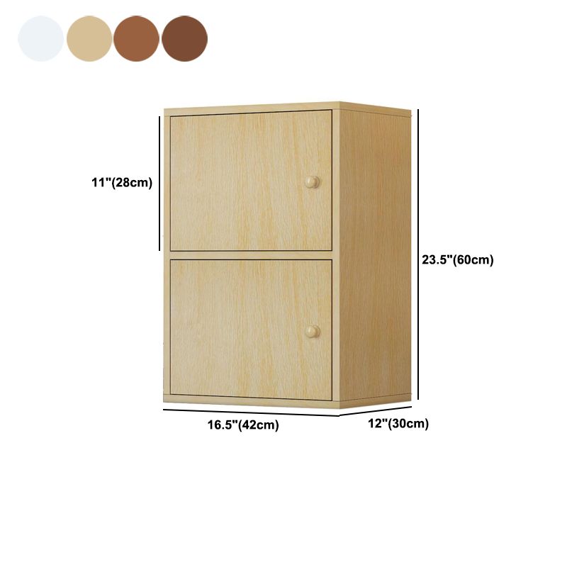 Modem Bookcase Engineered Wood Standard Bookshelf with Doors