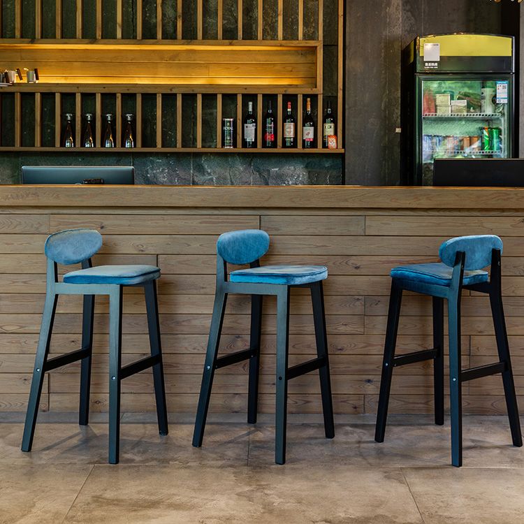 Contemporary Bar-stool Square Counter Bar Stool with Wooden Legs for Kitchen Clearhalo 'Bar Furniture' 'Bar Stools' 'bar_stools' 'furn' 'furn_bar_stools' 'Furniture' 'furniture_bar_stools' 'Kitchen & Dining Furniture' 1200x1200_40a02b54-7e57-4761-8d7c-cbd3289f6a26