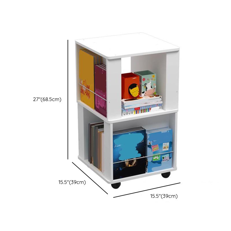 Contemporary Wood Bookshelf Standard Shelf Bookshelf for Home Office 15.4" W