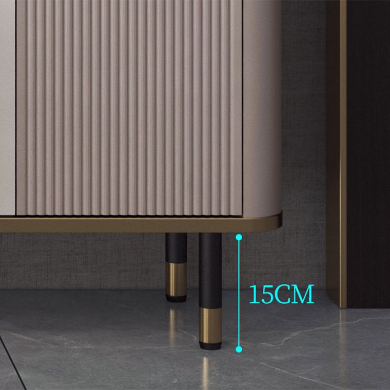 Scheda laterale per scaffalature regolabili in pietra sideboa glam con armadi e cassetti