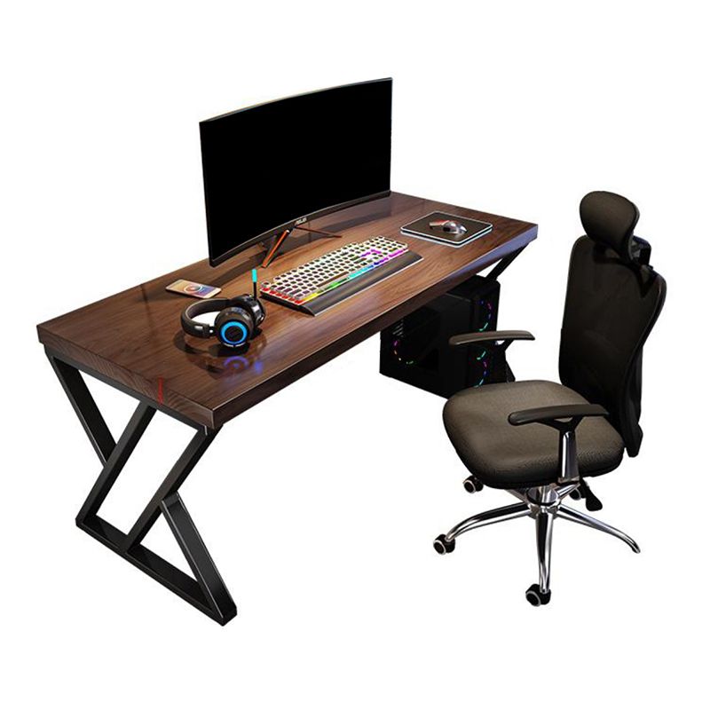 Dennen- en ijzeren computerbureau industrieel bruin bureau bureau