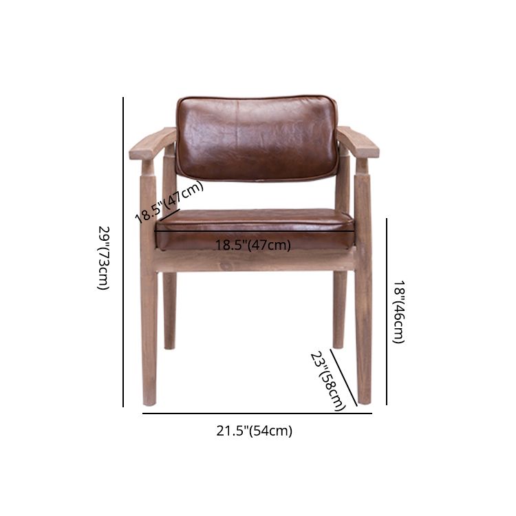 Country Style Dining Arm Chairs Open Back Leather Upholstered Armchair Clearhalo ' kitchen&dining_furn' 'Dining Chairs' 'Dining Tables & Seating' 'dining_chair' 'furn' 'furn_dining_chair' 'Furniture' 'furniture_dining_chair' 'Kitchen & Dining Furniture' 'kitchen' 1200x1200_40a320da-201f-482f-b10c-a199dfdb4dc2
